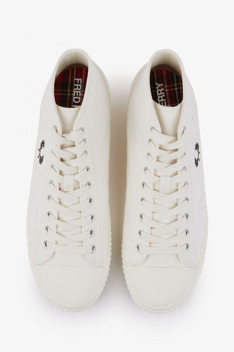 White Fred Perry Hughes Mid Men's Shoes | PH 1138CTVE